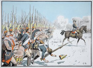 El Desfile de la Guardia de Potsdam en Leuthen, 5 de diciembre de 1757